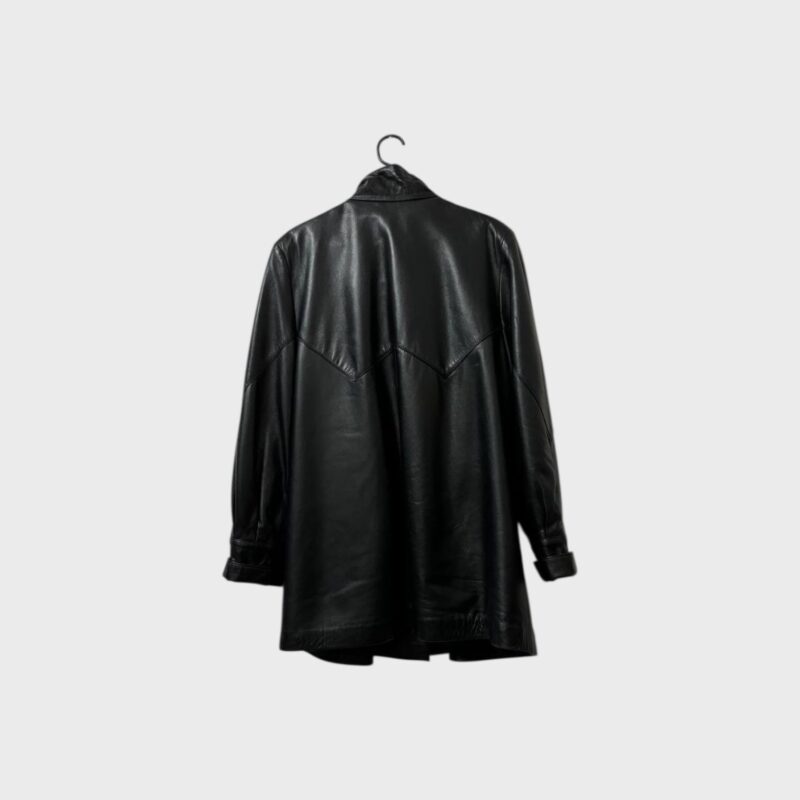 Giacca vintage in pelle donna taglia XL - immagine 2